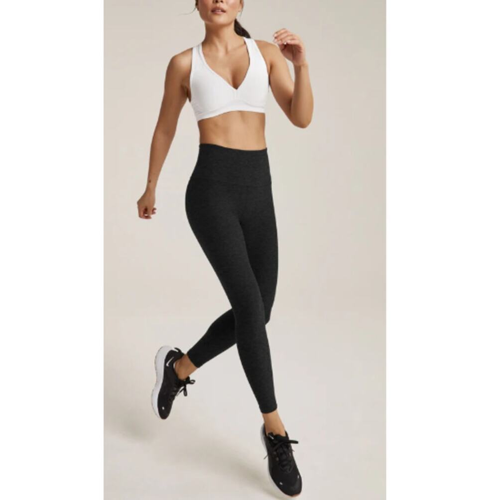 Beyond Yoga Women's Cloud White Spacedye Lift Your Spirits Bra Size XS